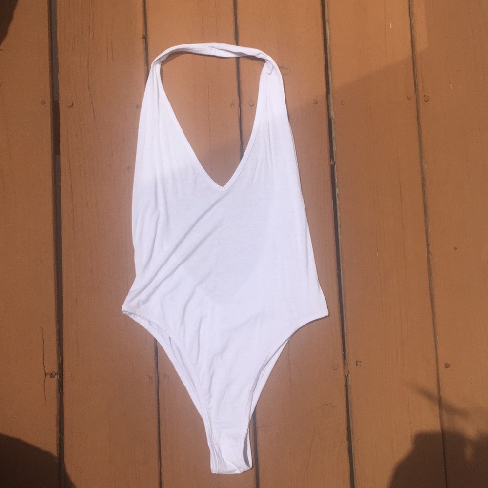 Sheer white body suit